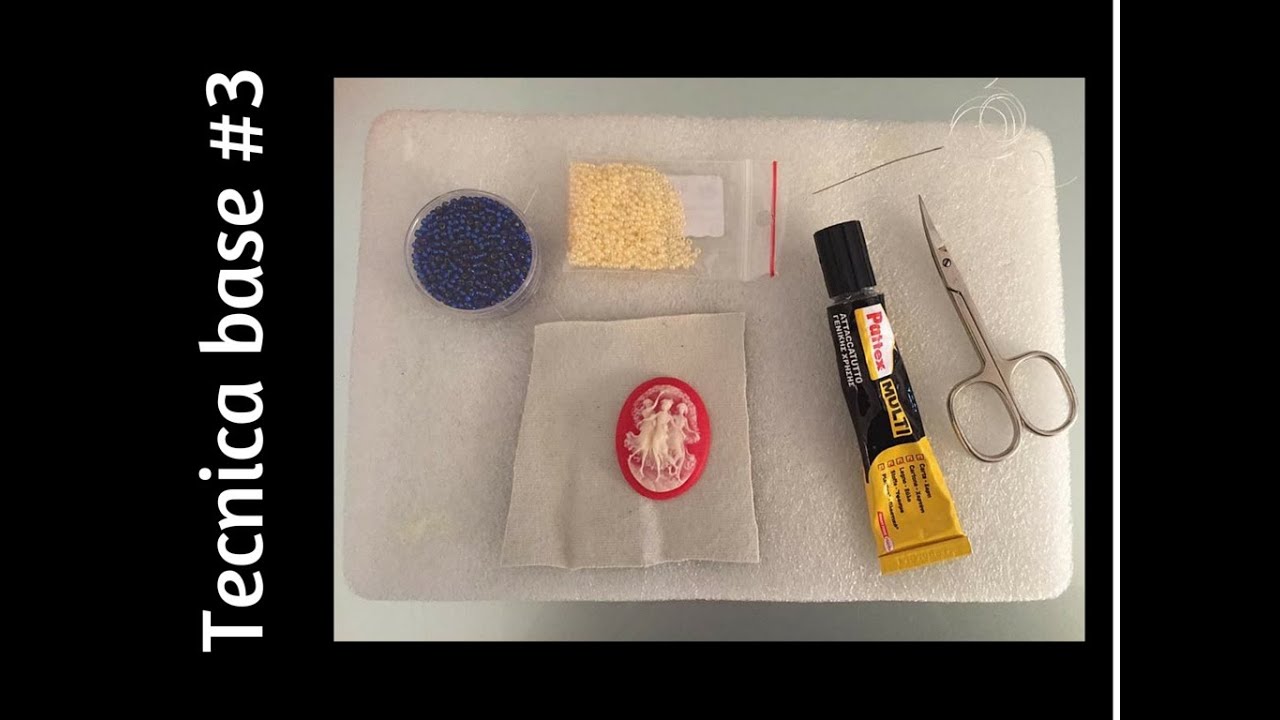 TUTORIAL PERLINE, lezione base #3 - Bead Embroidery, cosa occorre e primi punti della lavorazione.