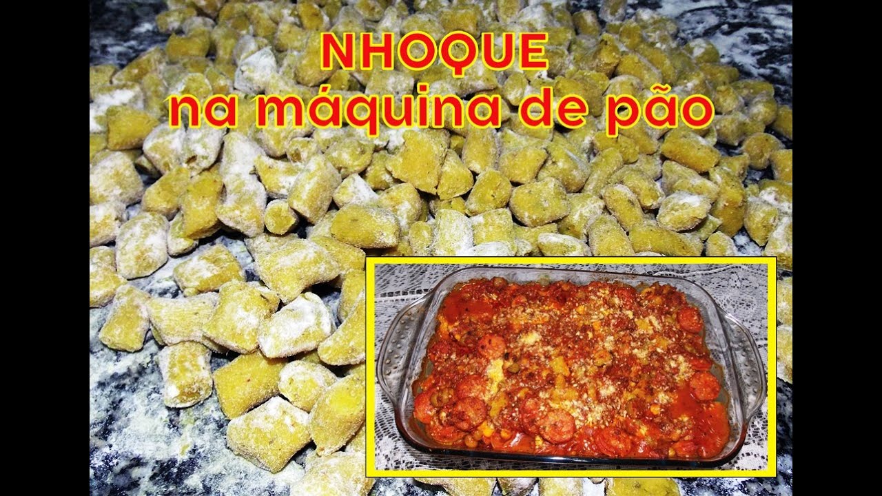 Nhoque de batata amassado e cozido na máquina de pão - já sai cozido!!! Super leve