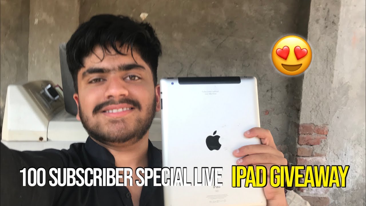 100 Subscribers Special Live Apple IPad Giveaway 😱😍