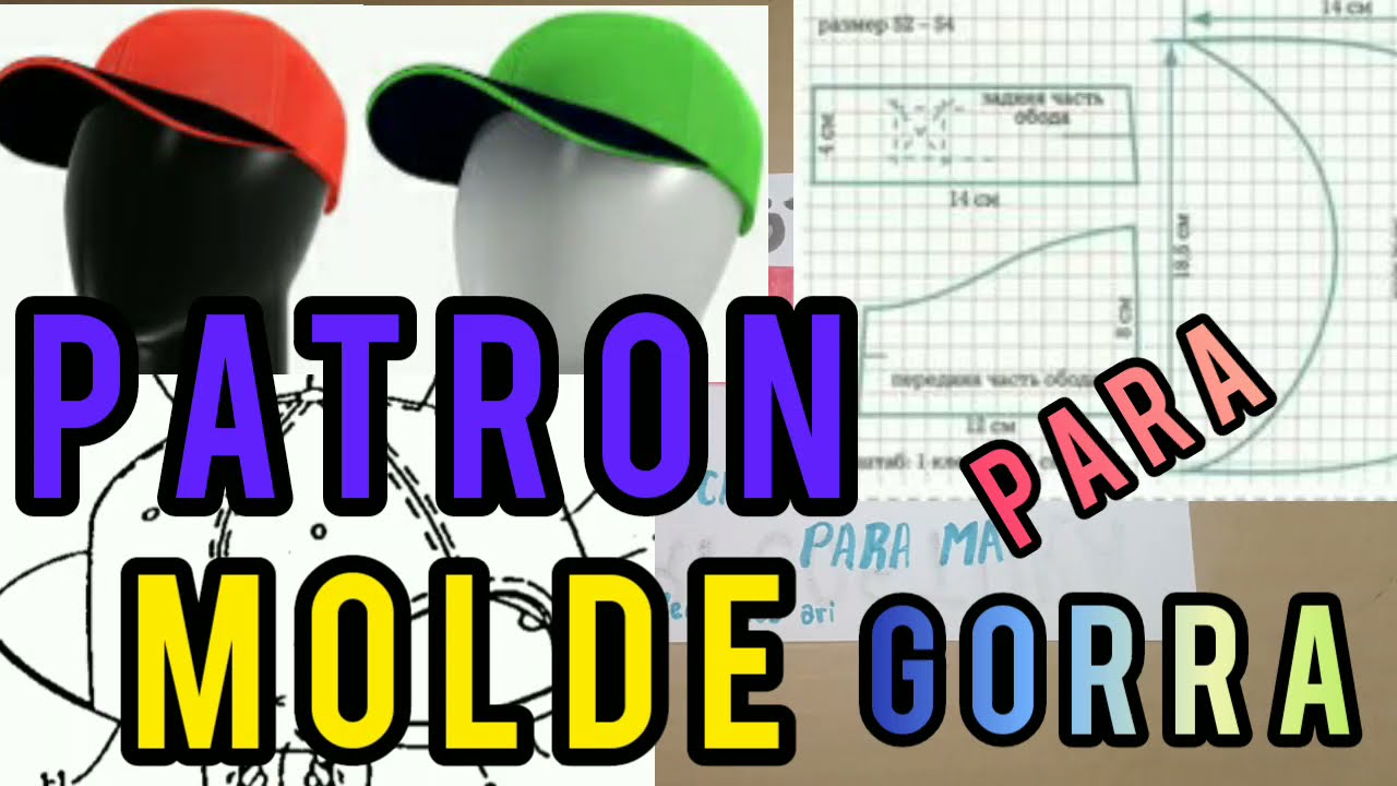 como  hacer patrón para una gorra, paso a paso super facil