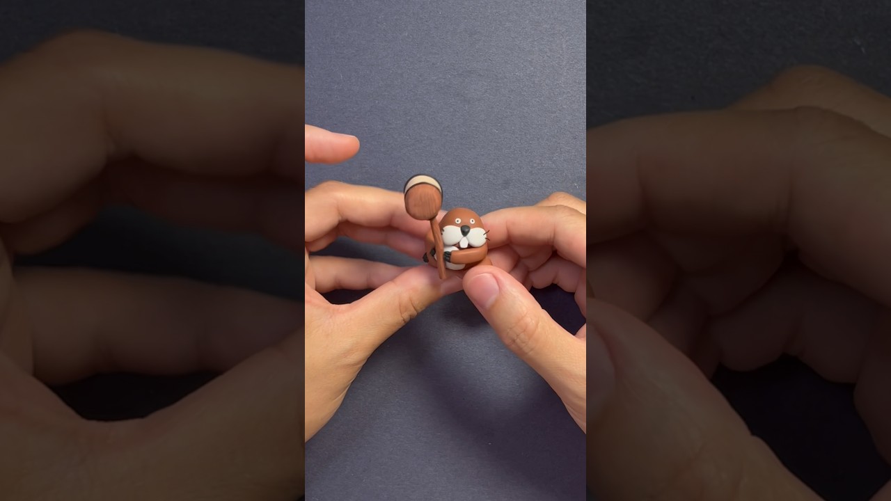 Making Monty Mole from Super Mario Bros with Polymer Clay 