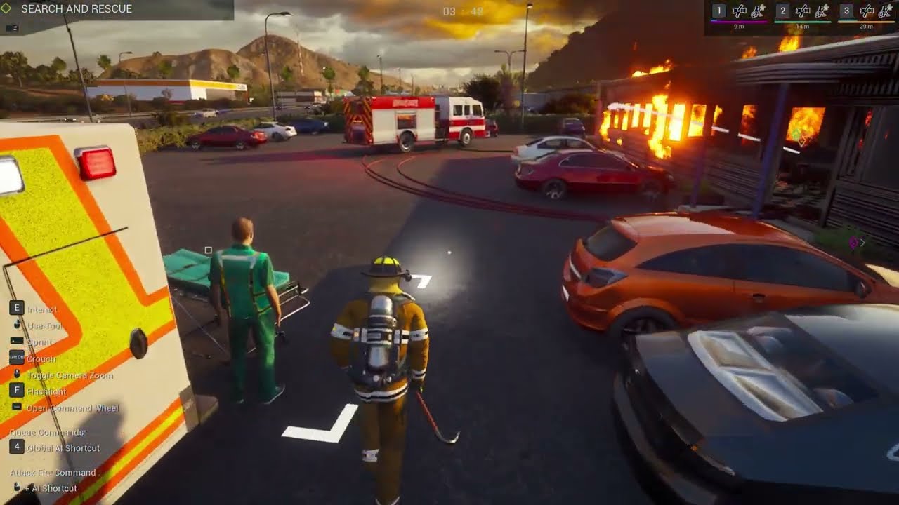 Flaming Hot Breakfast!!! | Firefighting Simulator - The Squad | 4K | Gameplay