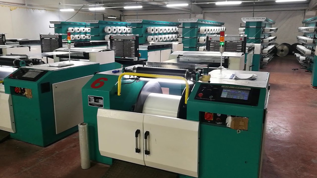 Splitting and serial warping machine.
