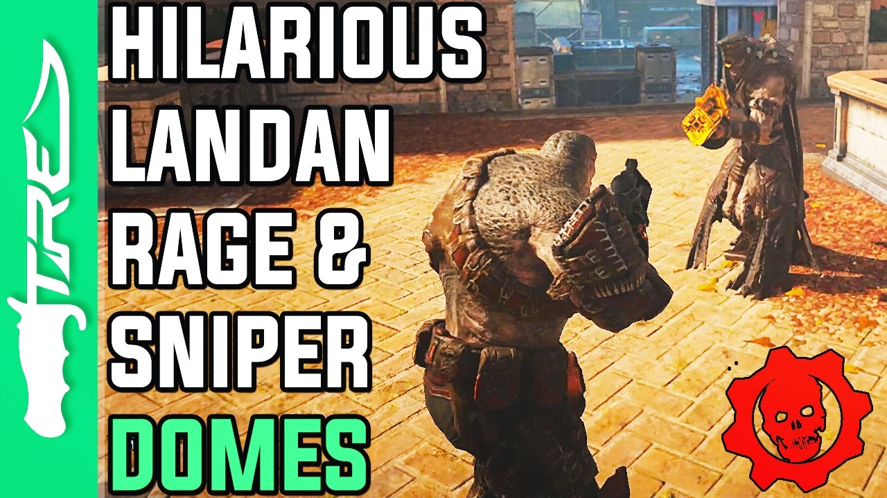 HILARIOUS LANDAN RAGE AND SNIPER DOMES! - Gears of War 4 Arms Race Multiplayer Gameplay w/ LANDAN