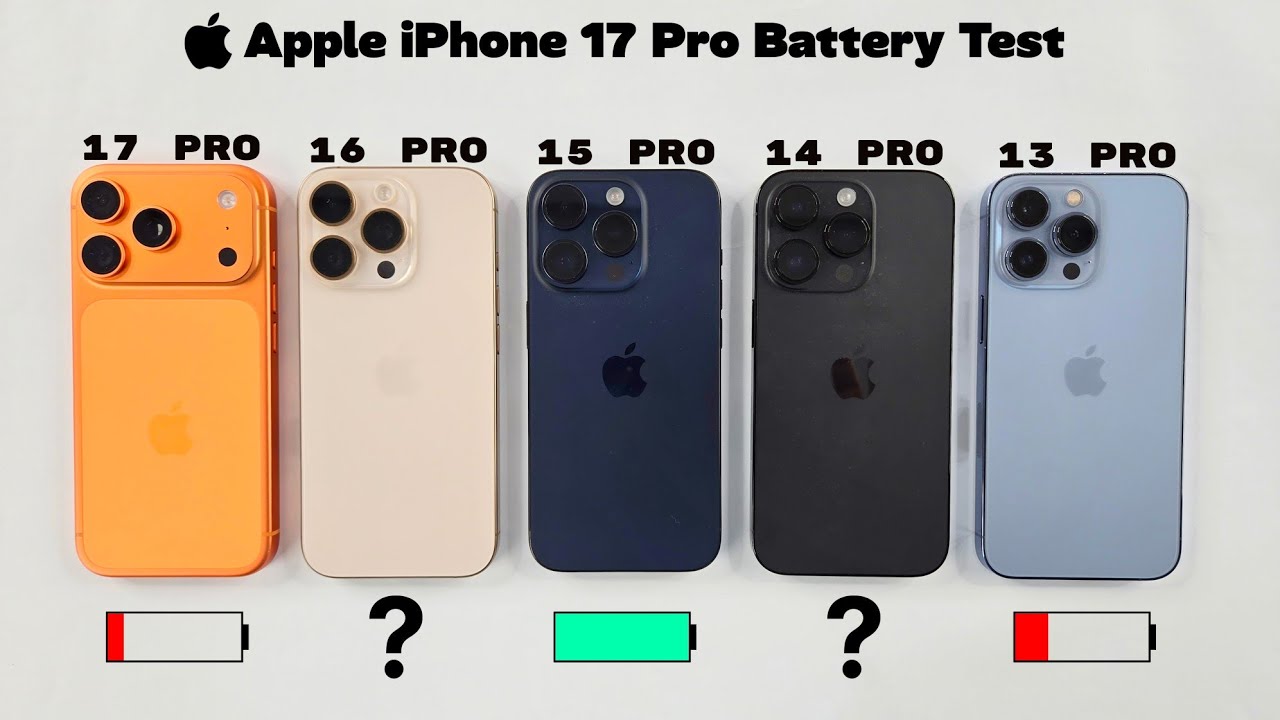 iPhone 17 PRO vs 16 PRO vs 15 PRO vs 14 PRO - iOS 26.4 ULTIMATE DRAIN TEST
