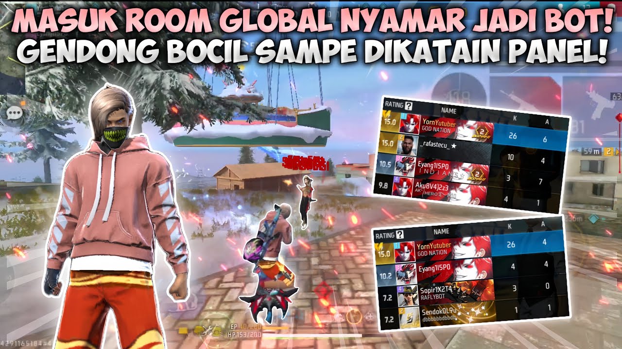 MASUK ROOM GLOBAL PRANK NYAMAR JADI BOT! KETEMU BOCIL MALAH DIKATAIN PANEL! 