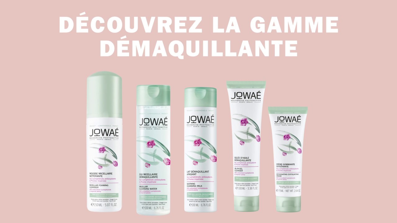 GAMME DEMAQUILLANTE A LA PIVOINE IMPERIALE JOWAE FRANCE