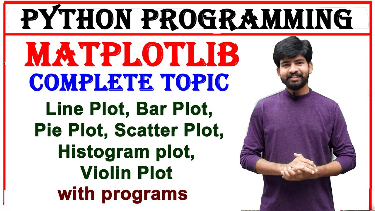 python matplotlib complete topic | line plot, bar plot, scatter plot, histogram, pie and violin plot