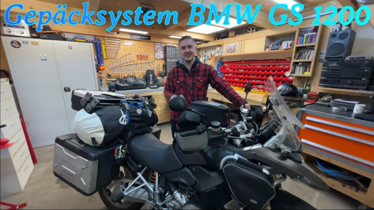 Knackig gepackte BMW GS 1200 K25 für Bushcraft Abenteuerreisen