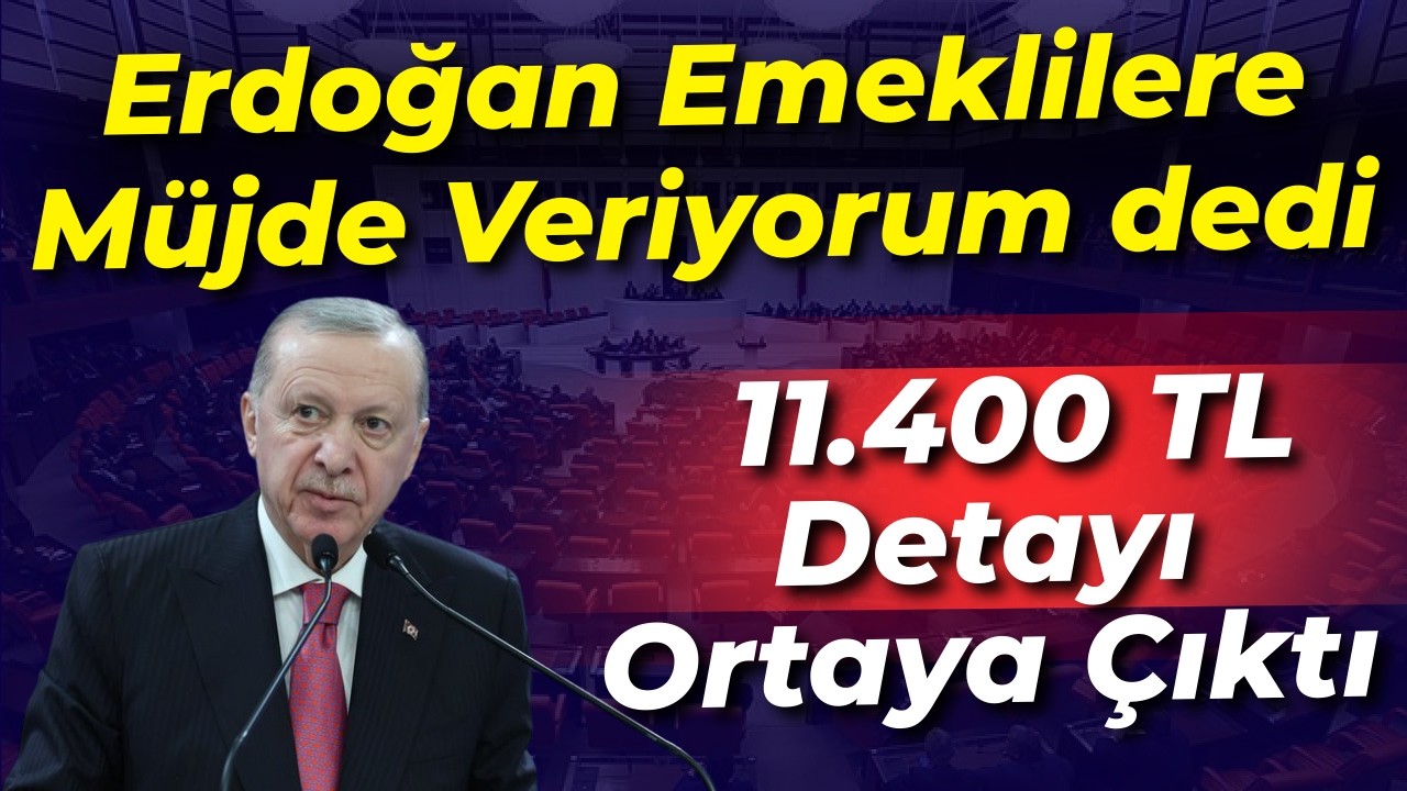 11.400 TL Detayı... Erdoğan, 