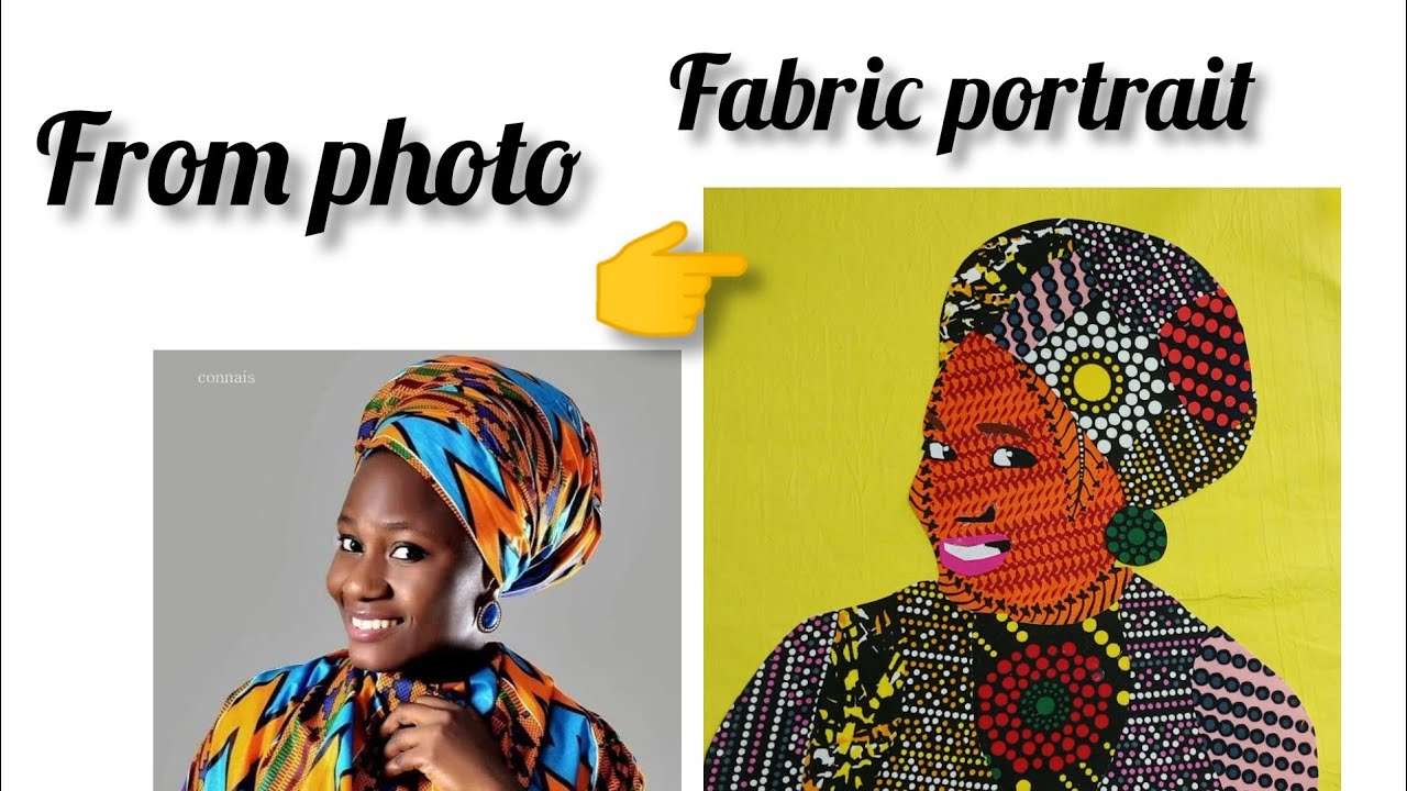 Easy way to make outstanding PORTRAIT QUILTS/ FABRIC COLLAGES