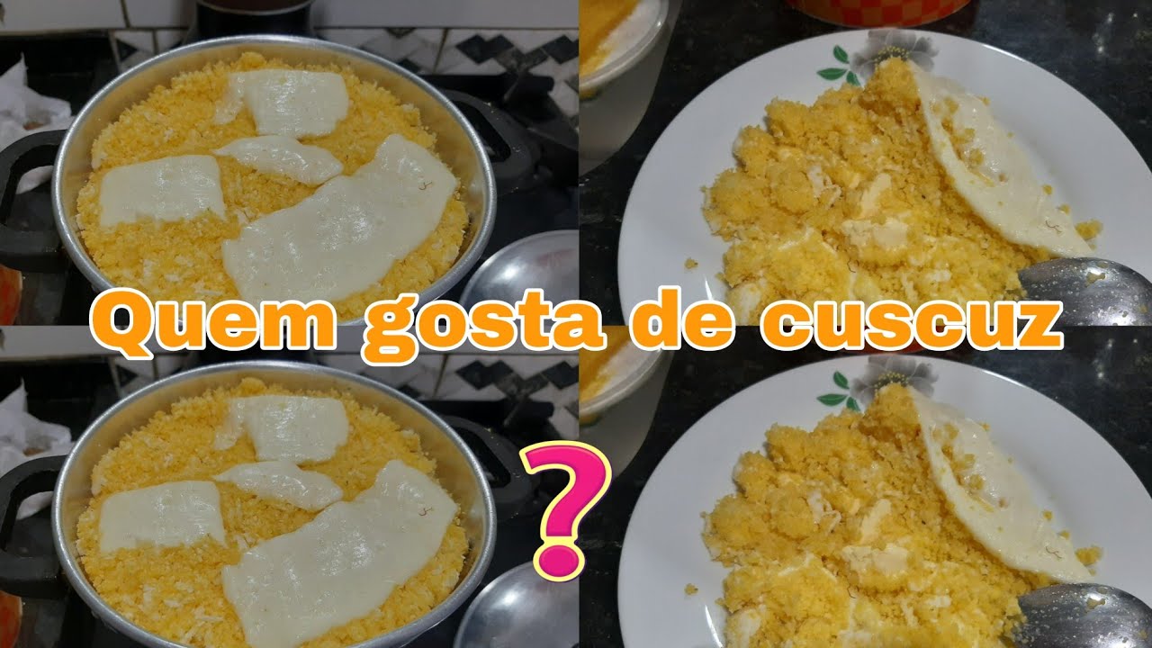 Cuscuz de coco recheado com queijo coalho 