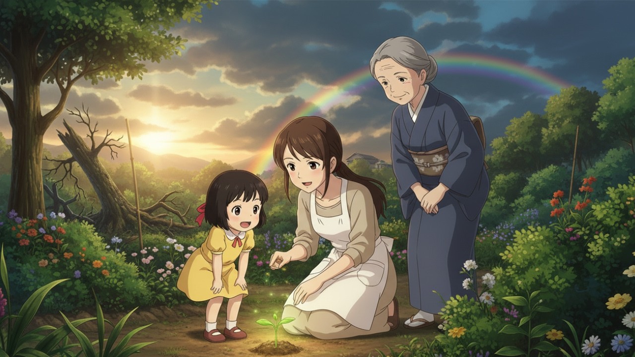 After the Storm, Hope Grew Again - Ghibli style