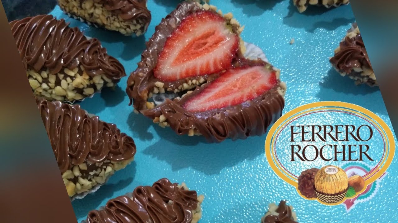 COXINHA DE MORANGO SABOR FERRERO ROCHER😋