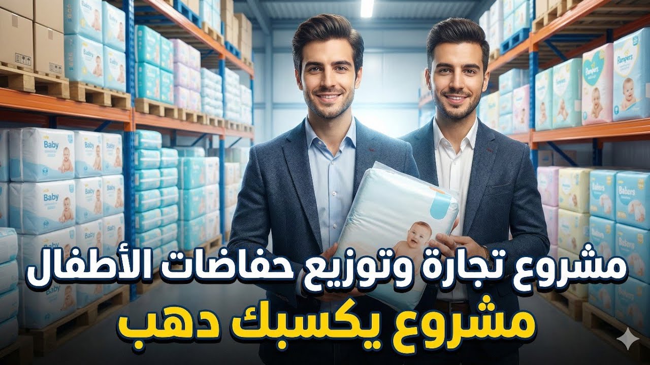 مشروع تجارة وتوزيع حفاضات الأطفال