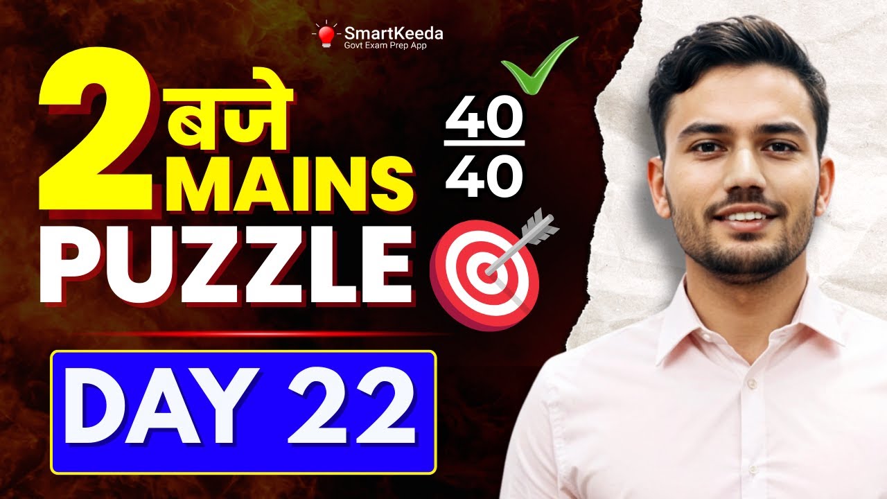 Mains High-Level Puzzle Series for All Bank Exams | Reasoning by Nagesh Sir | Day 22 #bankexams #rrb