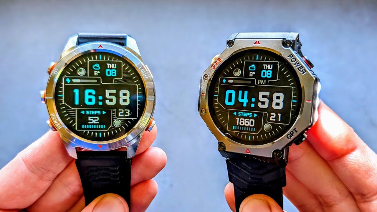 KC91 vs KT80 SmartWatch Review - Best Premium Rugged Flashlight SmartWatches with GPS