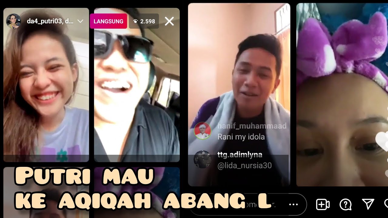 Ngakak! Live IG Putri, Ical, Ridwan, dan Rani
