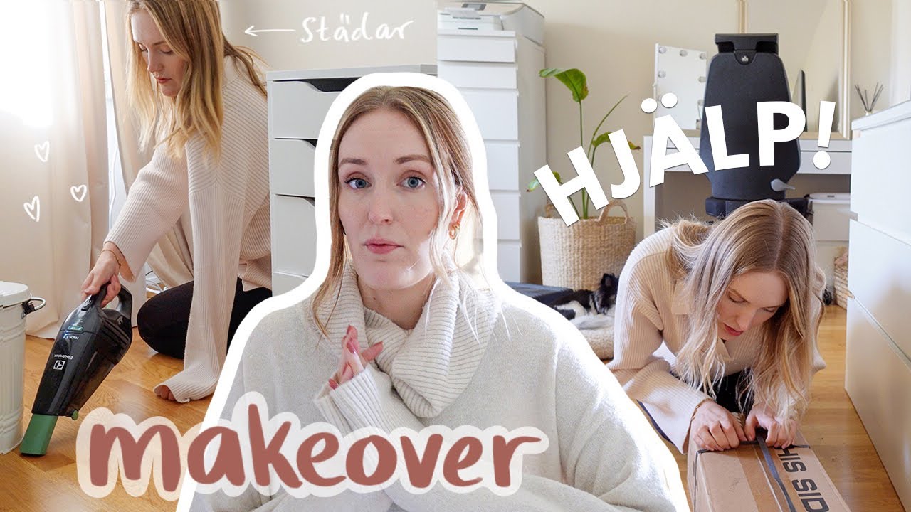 börjar fixa med mitt lilla KONTOR!! *min dröm* NYTT SKRIVBORD! (monterar & inreder)