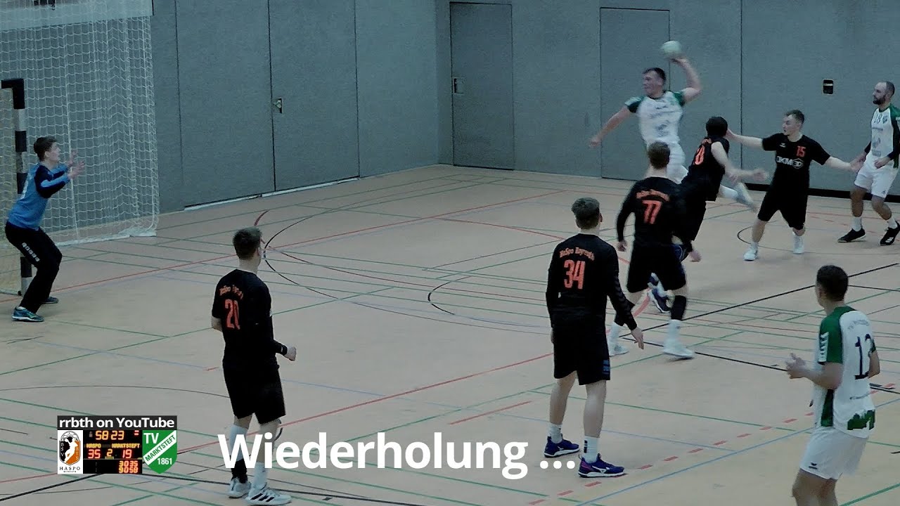 Handball ist cool: 2 Tore von Elias Bergmann (damals beim TV Marktsteft) gegen doppelte Überzahl …