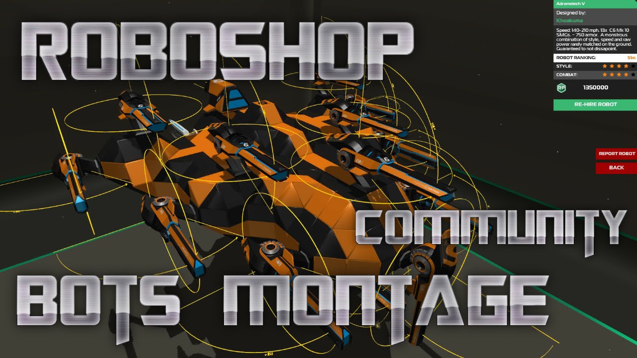 Robocraft Roboshop Community Robots Montage