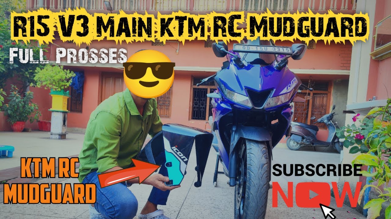 KTM RC Mudguard In R15 V3 S Installation 😲| Mudguard Modification | Look Awesome 😍 