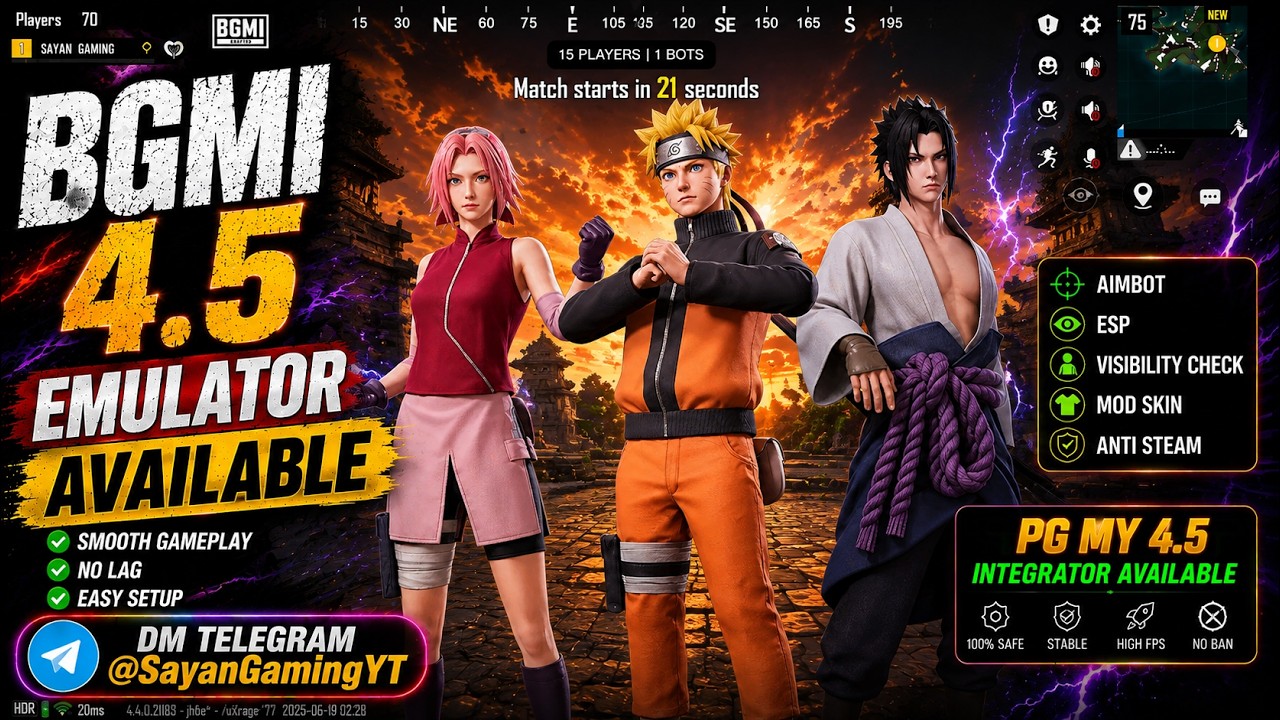 HOW TO PLAY BGMI 4.5 ON EMULATOR WITH FUSION SNAIL YT FREE BYPASS WITH OUR HAX