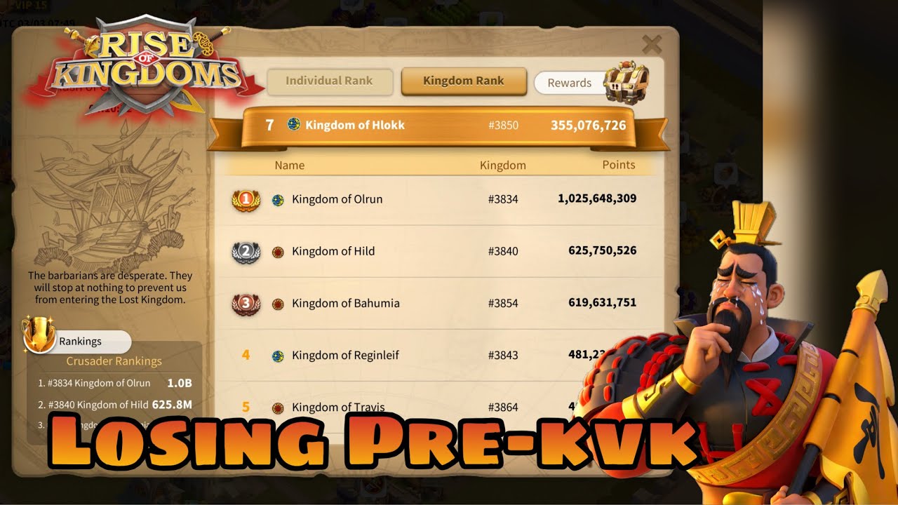 Losing Pre-KvK 3 | Rise of Kingdoms 