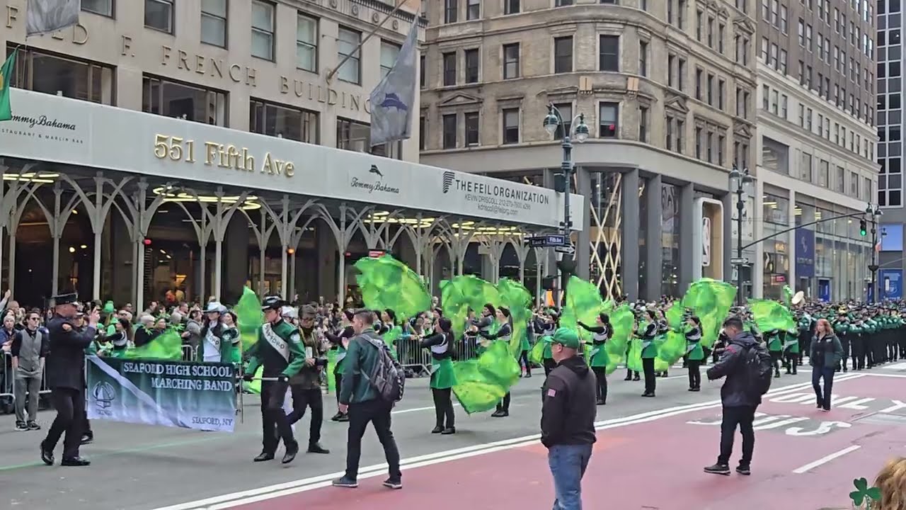 FDNY New York City Fire Department at the Annual St Patrick's Day Parade on Fifth Ave in NYC