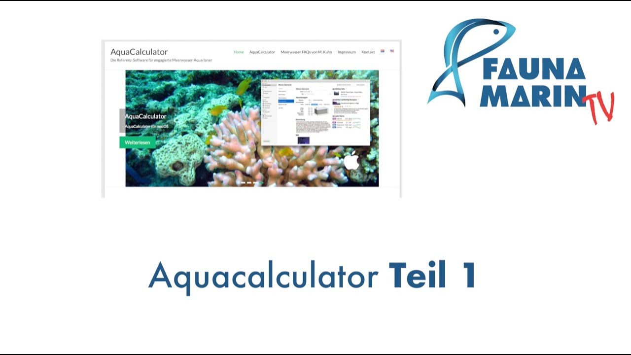 Neue Fassung: AquaCalculator - Die Referenz-Software f&uuml;r engagierte Meerwasser-Aquarianer