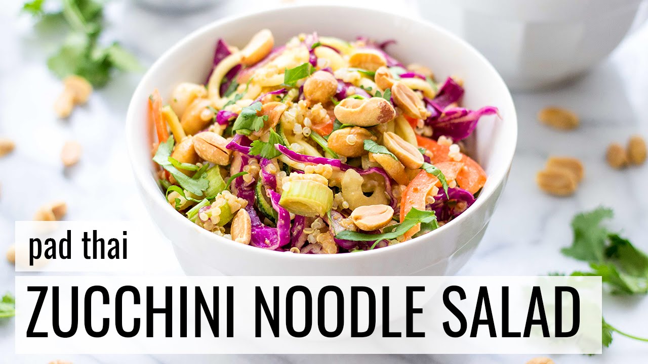 Pad Thai Zucchini Noodle Salad | VEGAN + GLUTEN-FREE