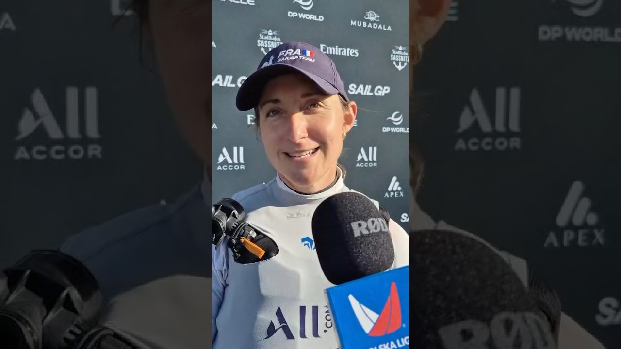 Manon Audinet FRA after Day 1 of SailGP Sassnitz #sailgp #ligazeglarska