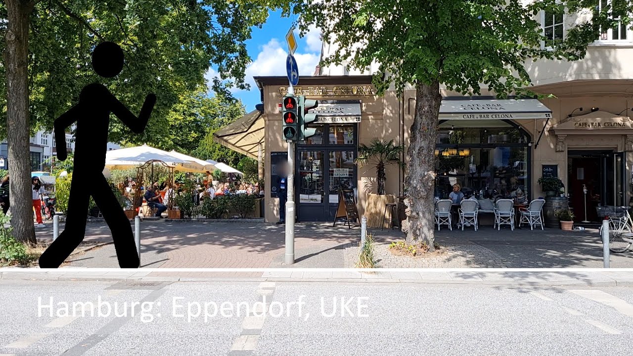Der Geher in Hamburg: Eppendorf, UKE