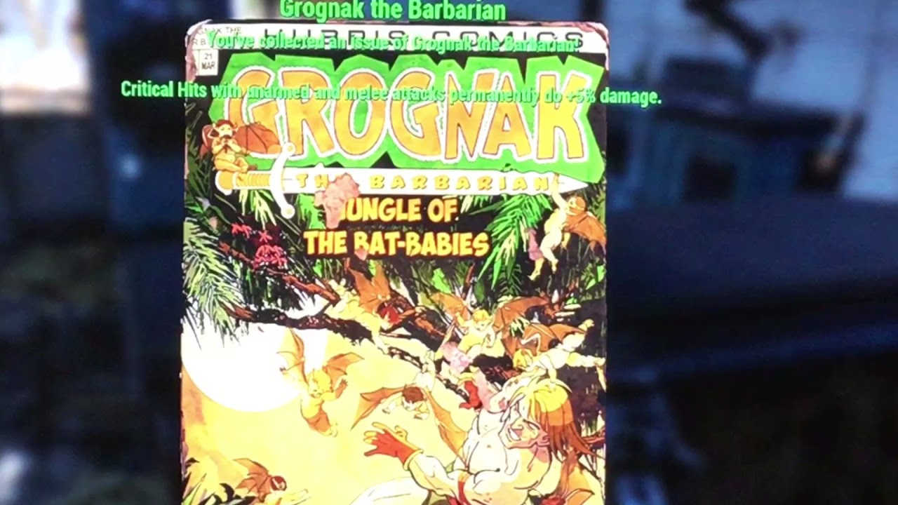 Fallout 4 GROGNAK The barbarian comic book early in game sanctuary hills
