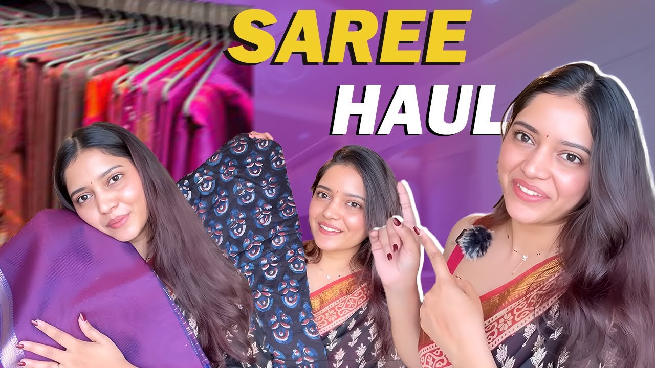 MOST AWAITED SAREE HAUL 🛍️☺️ | office, party, wedding wear sarees