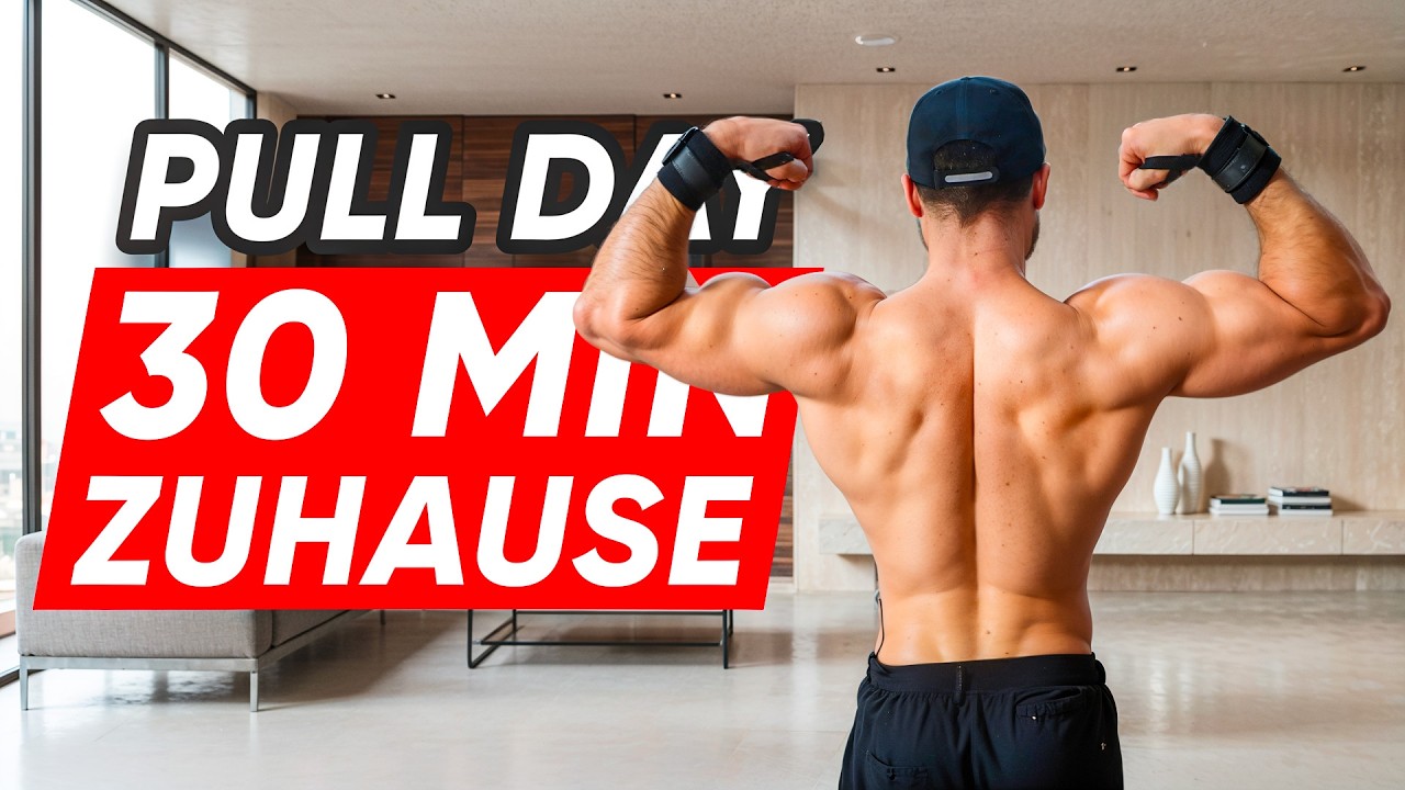 30 Min Pull Day ohne Ger&auml;te f&uuml;r Muskelaufbau Zuhause! R&uuml;cken, Bizeps, Hintere Schulter