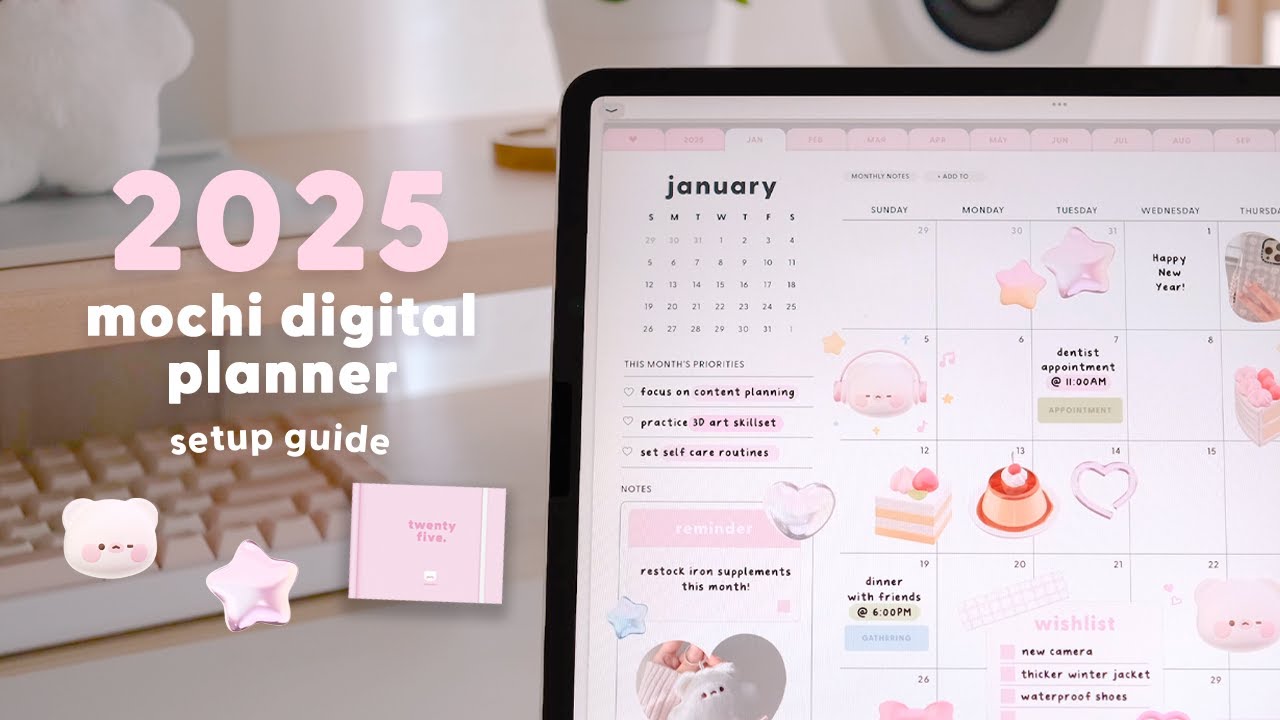 2025 mochi digital planner 🧸🎀 | setup guide (also for 2026!) | ipad pro + goodnotes ✏️