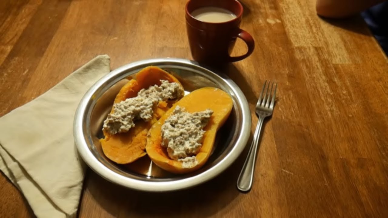 Making Butternut Squash and Cream Cheese Sausage In Andrea's Kitchen