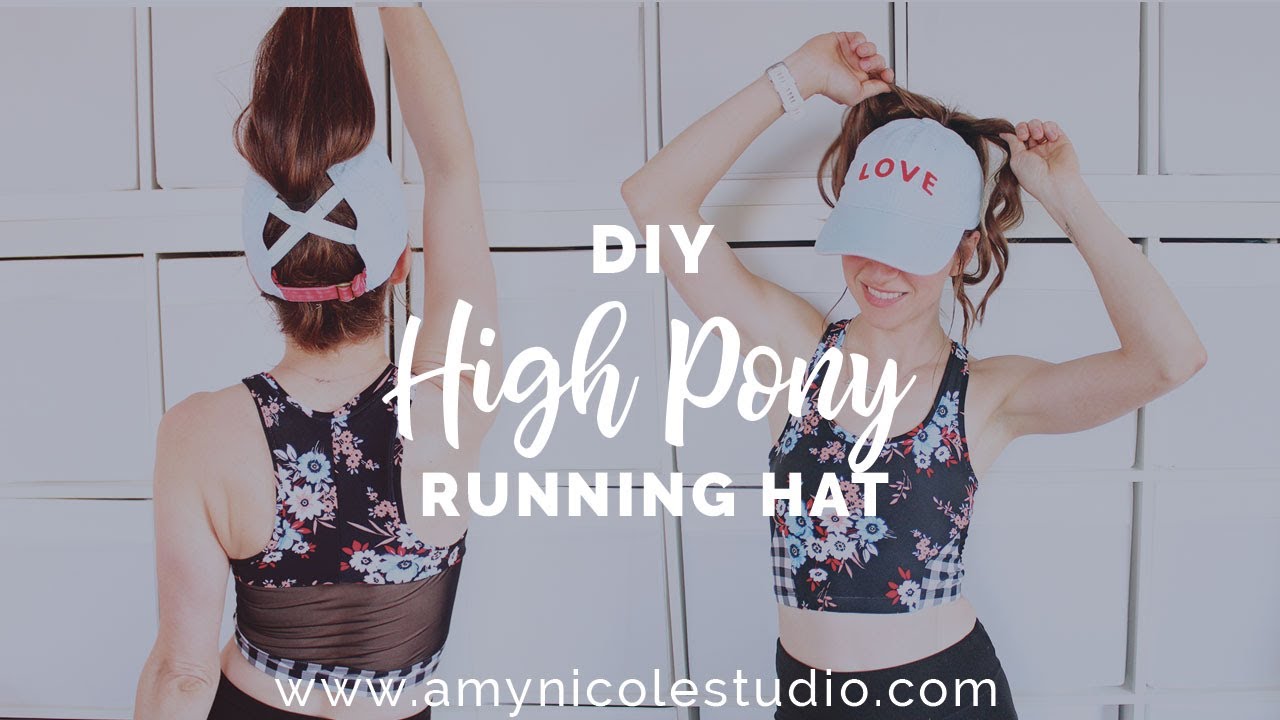 DIY High Pony Running Hat Tutorial