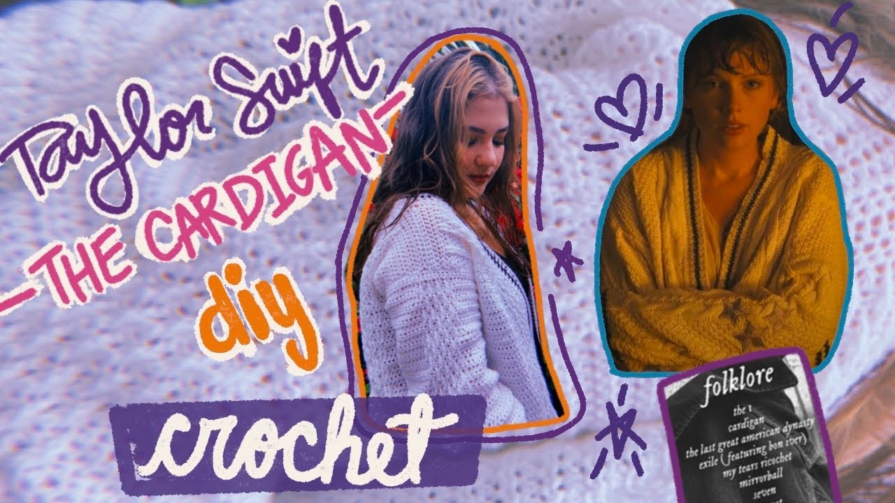 Taylor Swift Folklore Cardigan DIY en ESPAÑOL - Aprende a tejer crochet