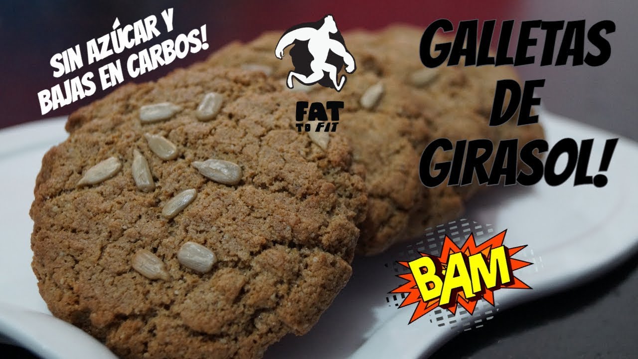 Receta de Galletas de semilla de girasol sin azúcar y bajas en carbos!