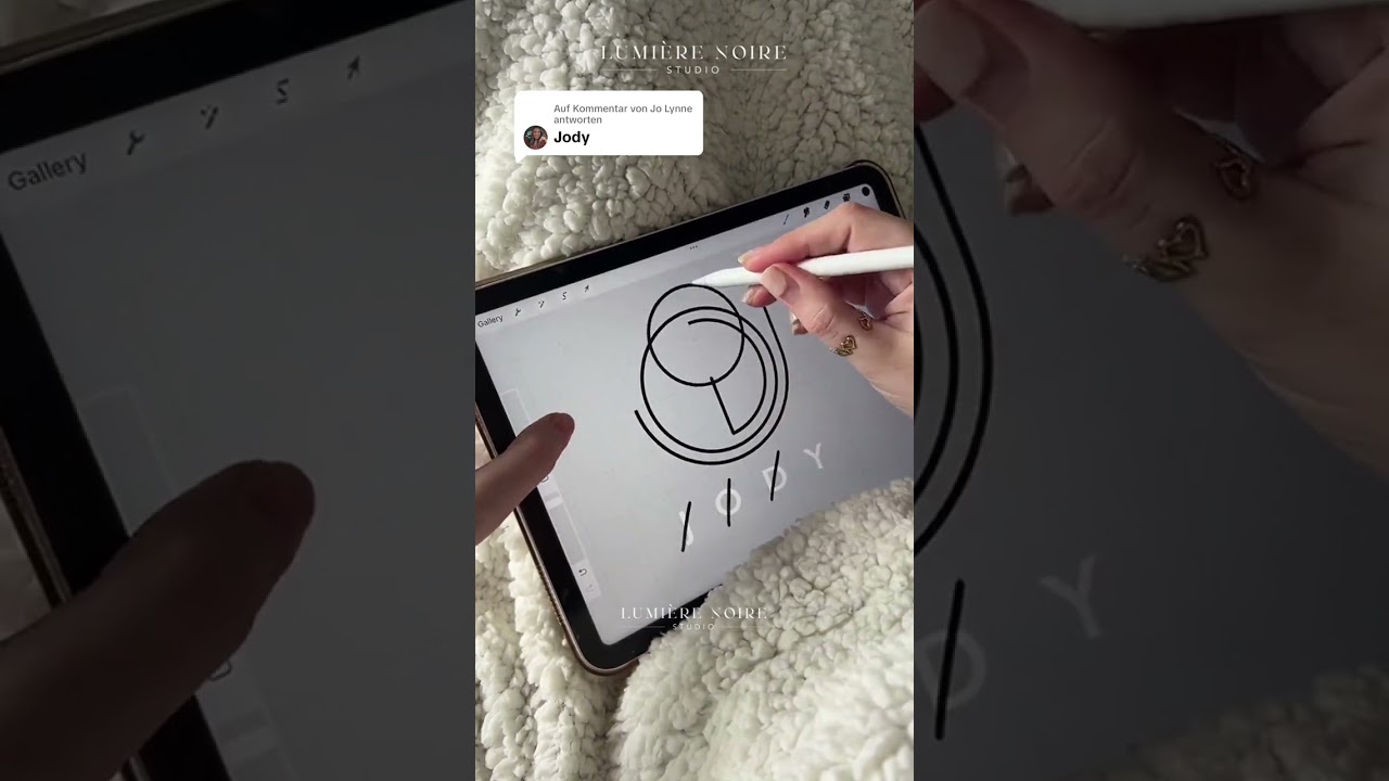 Mastering Name Logo Design with Procreate Tutorial Antwort auf Lynne JODY #procreate #namelogodesign