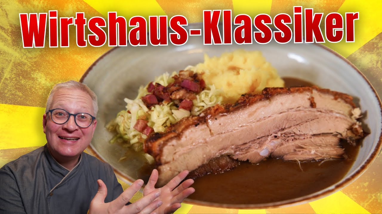 Krustenbraten mit Biersoße und Krautsalat - wie bei Kitchen Impossilble