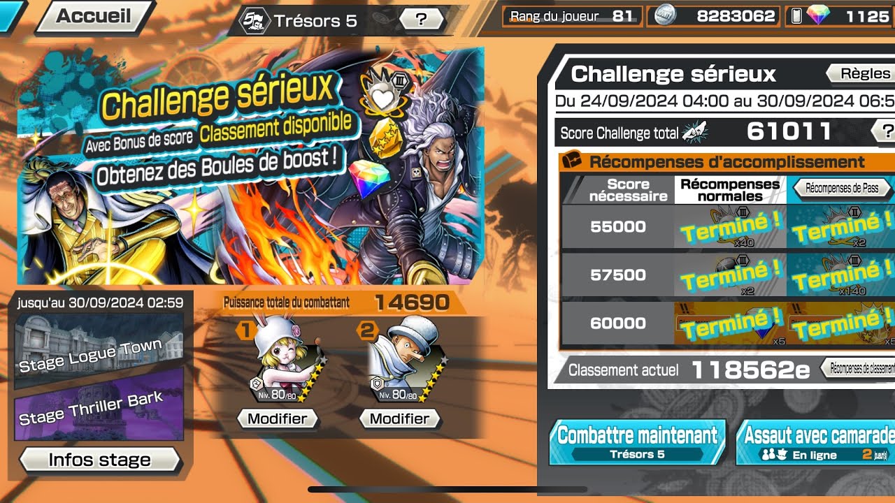 Opbr : gameplay challenge sérieux + news et leak d’un nouveau perso