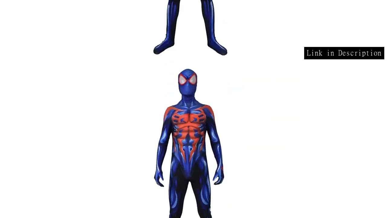 Spider cosplay 2099 Superhero Cosplay Costume Blue Red Bodysuit Zentai Full Suit Adult