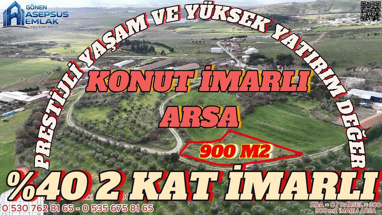 900 m² KONUT İMARLI ARSA PRESTİJLİ YAŞAM VE YÜKSEK YATIRIM DEĞER