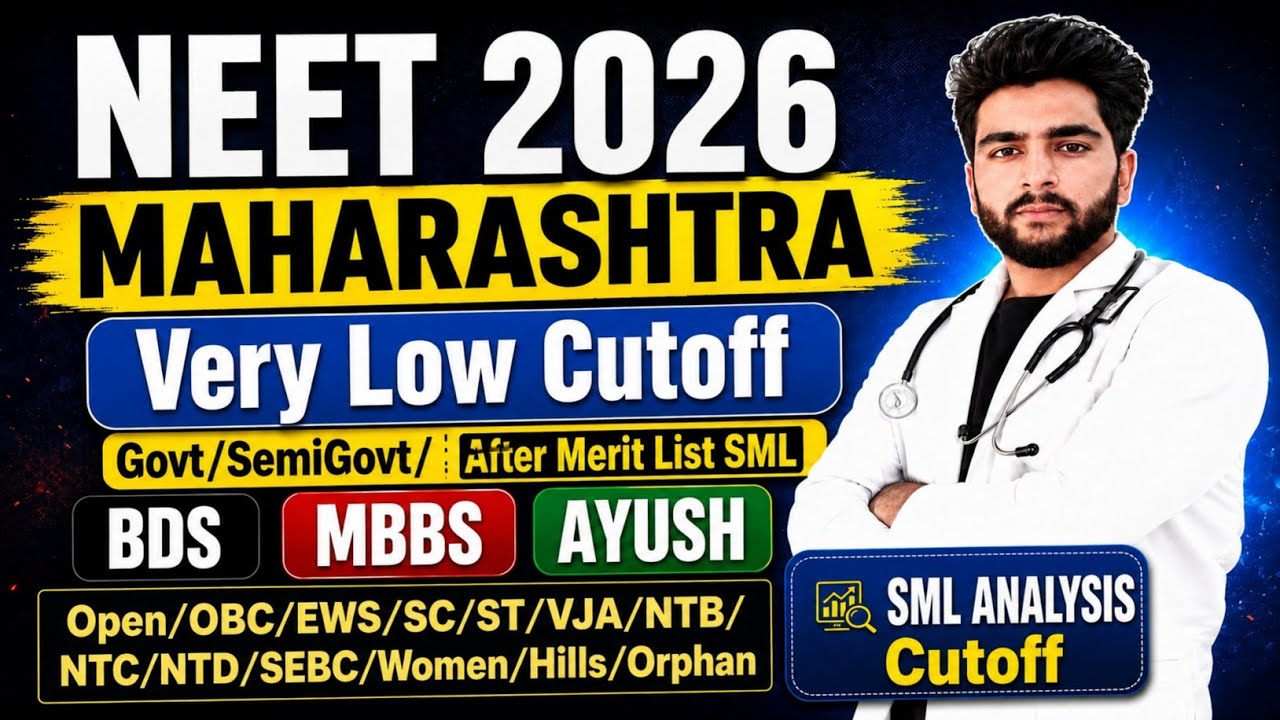 Maharashtra Neet 2026 Cutoff SML Merit List Govt SemiGovt CollegeWise Category Wise MBBS BDS AYUSH 