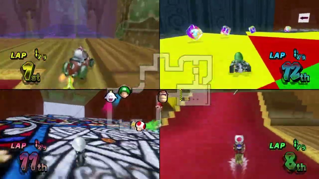 Mario Kart Wii Custom Tracks (Wiimms) ✦ 4 Players #898 (3 Tracks) 150cc
