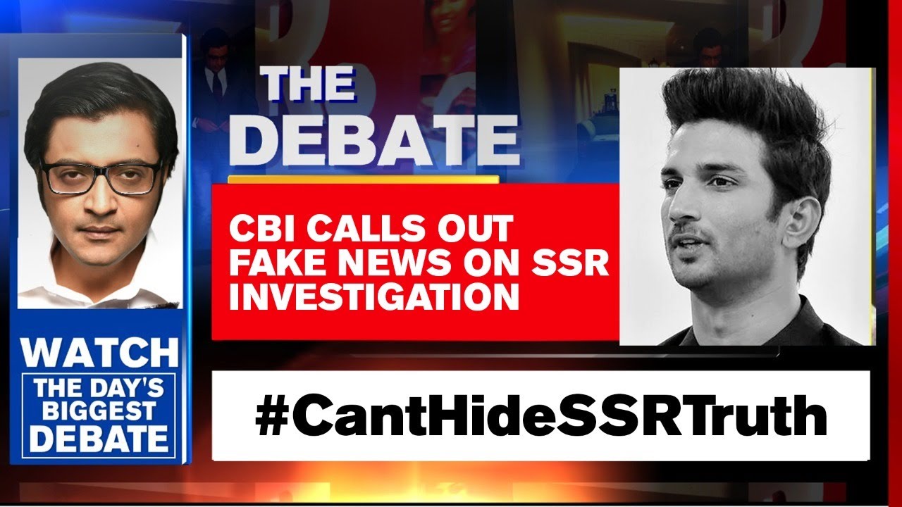 CBI Calls Out Fake News Media On Sushant Investigation | The Debate With Arnab Goswami