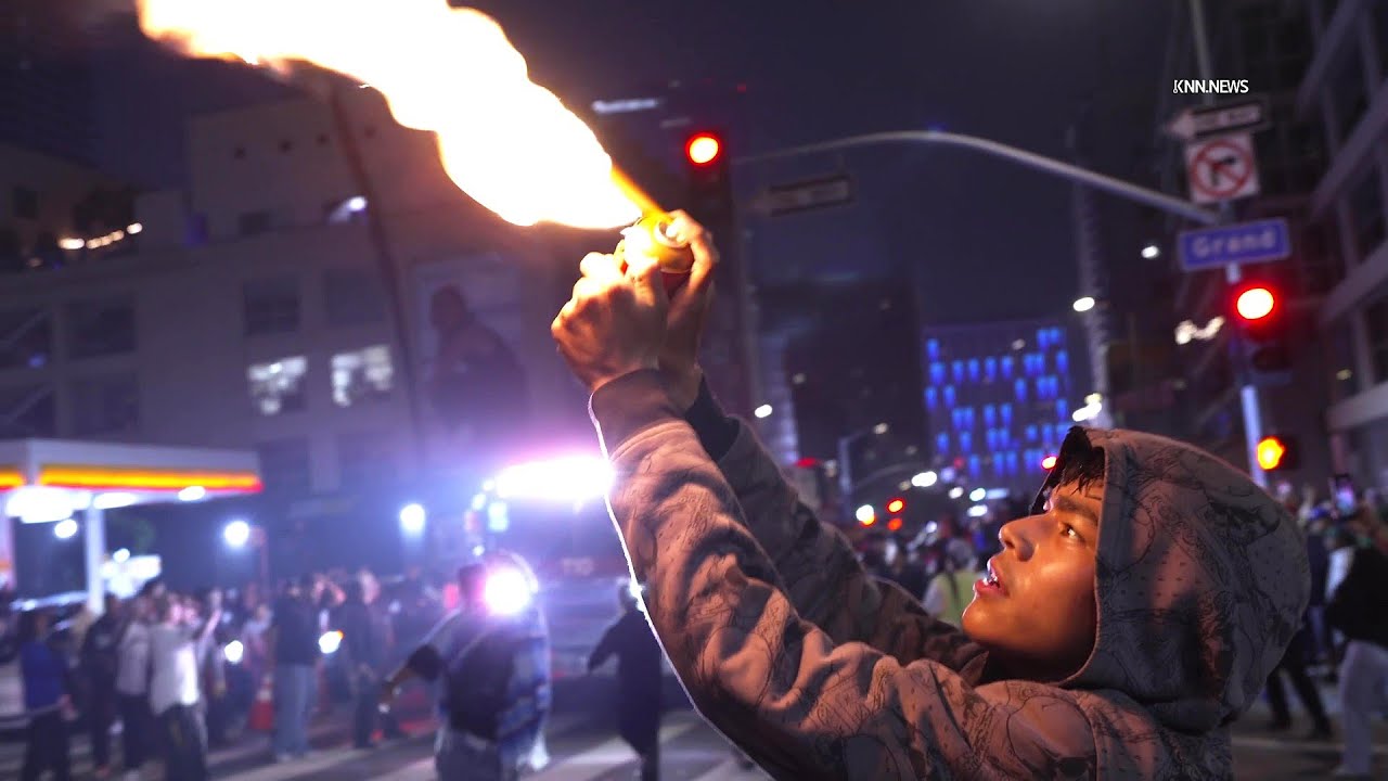 Dodgers Fans Continue Chaotic Celebration in Downtown Los Angeles of World Series Win Part 5